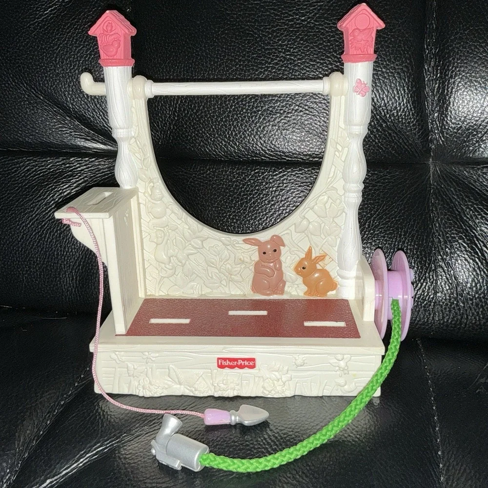 Fisher Price Loving Family Garden Fun  Bench Vintage 2005 Dollhouse Furniture
